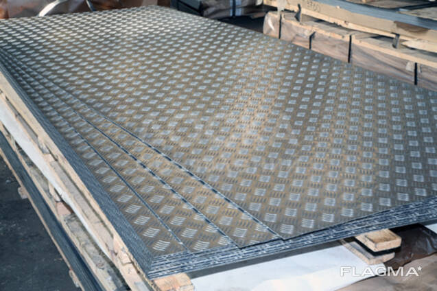 Алюминиевый лист гладкий и рифленый Квинтет любой толщины