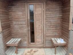 Баня Квадро-бочка BADEFASS 4.5 м на 2 пом. с терассой