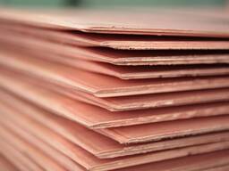 Катоды медные Марка: М0; М0к; М1…, Разм. : 1–15х1000х1000 мм, ГОСТ 859–2001… в Бишкеке