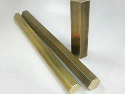 Латунный шестигранник ЛС59-1; Л63…, Размер: 3-110 мм, Состояние: твердый… в Бишкеке