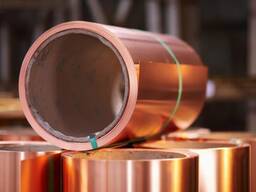 Медная лента Ширина: 5-1000 мм, s= 0,015-7 мм, Марка: М1; М1м; Cu-DHP… в Бишкеке