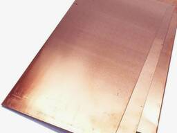 Медный лист Раскр. : 0.6х1.5; 0.2х0.3; 0.5х0.6…, Толщ. : 0,03–200 мм, Марка: М1… в Бишкеке