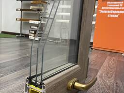 •Окна из Казахского профиля Galwin цвет «sheffild серый»•