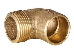 Отвод бронзовый ДУ 1—25, наружная резьба; внутренняя резьба