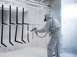 Покраска металла порошковая (опор трубопроводов; поковок; саморезов)