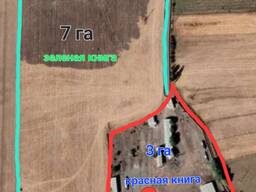Продаю участок 3га Красная книга и 7га зелёная книга