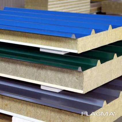 Сэндвич—панель стеновая; кровельная; акустическая, 30—300 мм, раскрой 1.19хL м