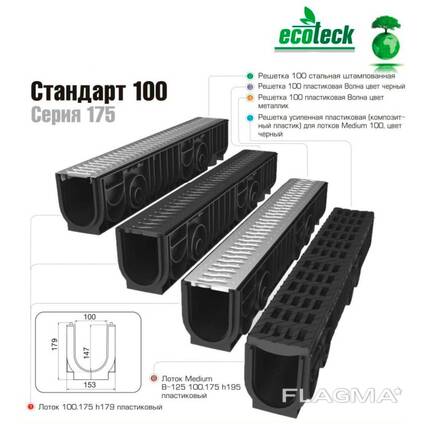 Водоотводные лотки пластиковые. Дренажная система.